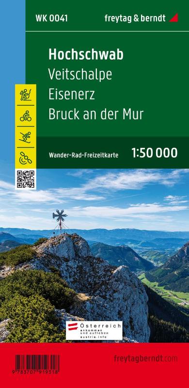 Hochschwab, hiking, cycling and leisure map 1:50,000, freytag & berndt, WK 0041