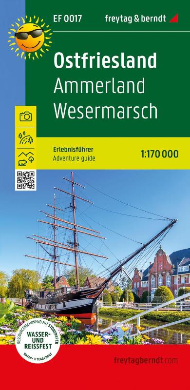 Ostfriesland, Ammerland, Wesermarsch, adventure guide 1:170,000