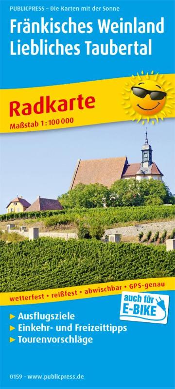 Franconian Wine Country - Lovely Tauber Valley, cycling map 1:100,000