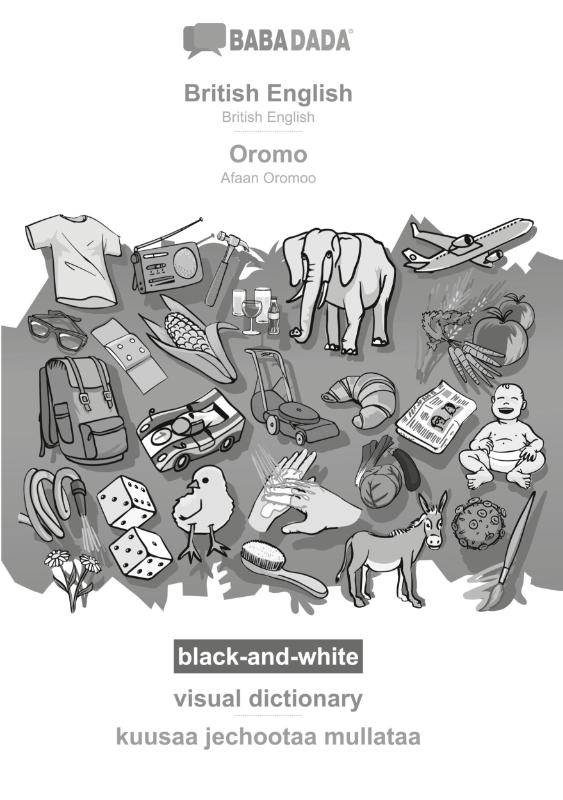 British English - Oromo, visual dictionary, BW