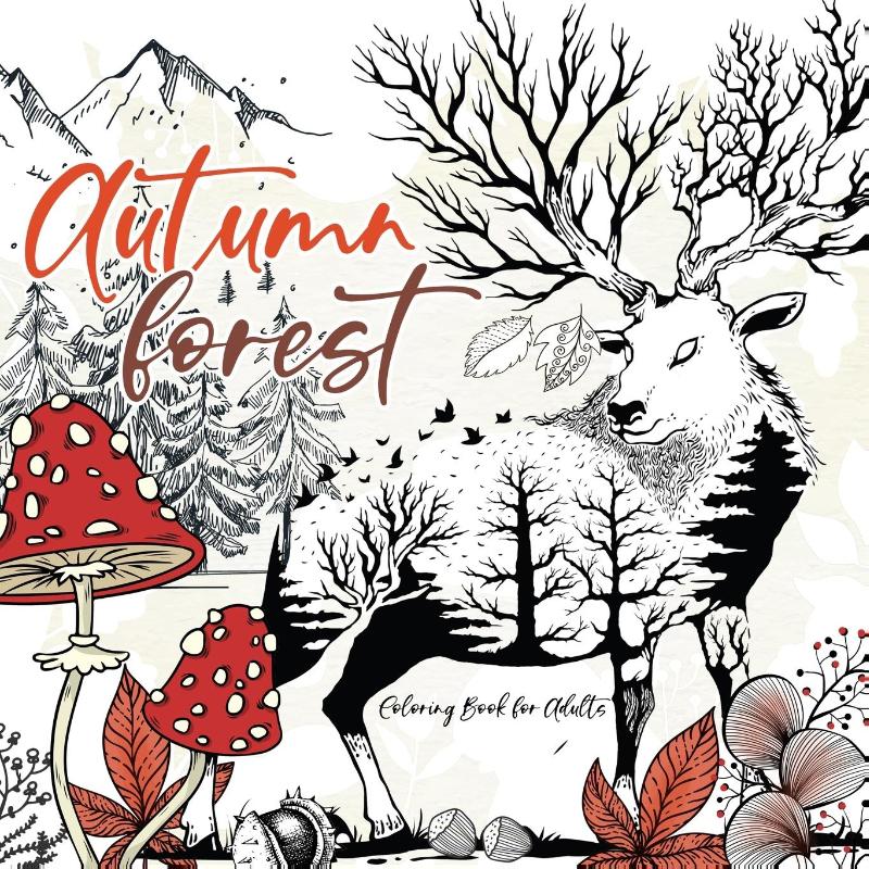 Autumn Forest Coloring Book for Adults