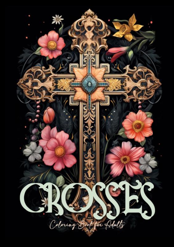 Crosses Coloring Book for Adults