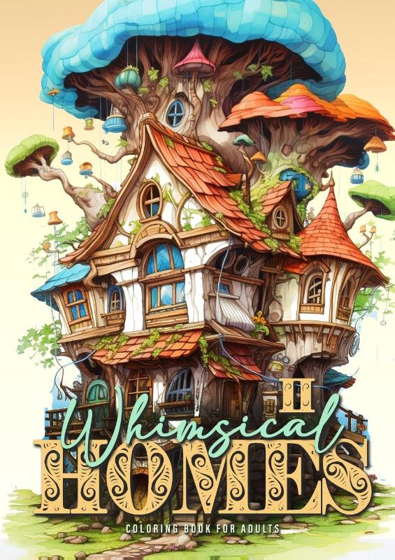 Publishing, M: Whimsical Homes Coloring Book for Adults Vol.
