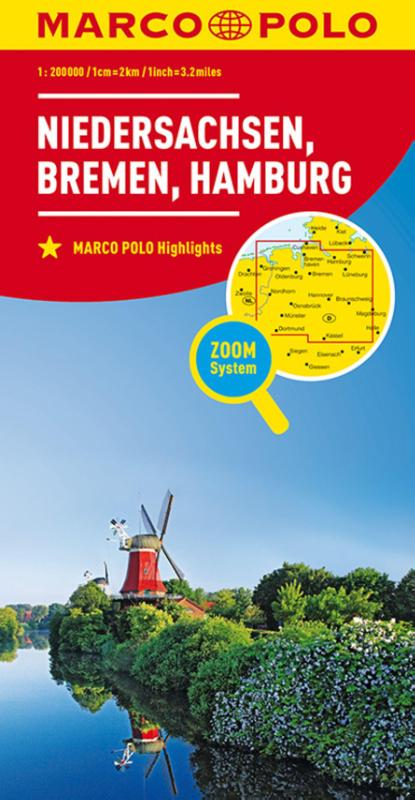 Marco Polo Wegenkaart 03 Nedersaksen - Bremen - Hamburg