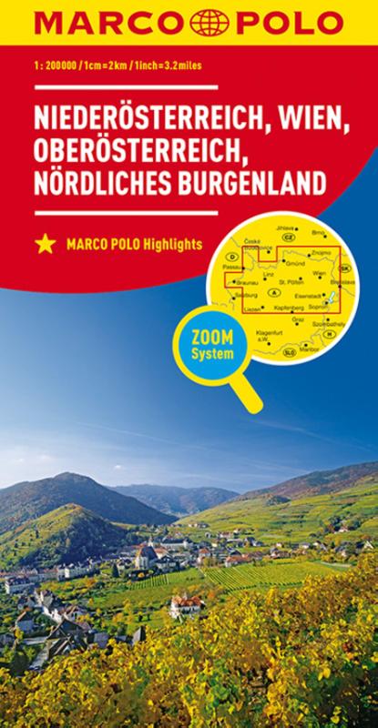 Marco Polo Wegenkaart 01 Niederösterreich, Oberösterreich