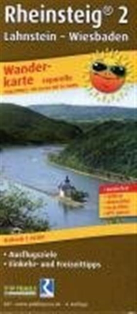 Wanderkarte Rheinsteig 02. Lahnstein - Wiesbaden 1 : 25 000