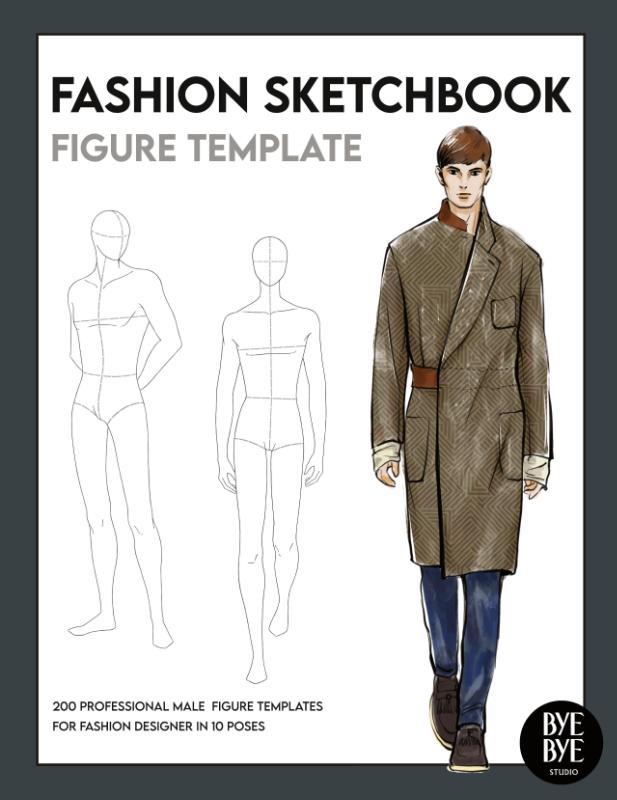 Fashion Sketchbook Male Figure Template