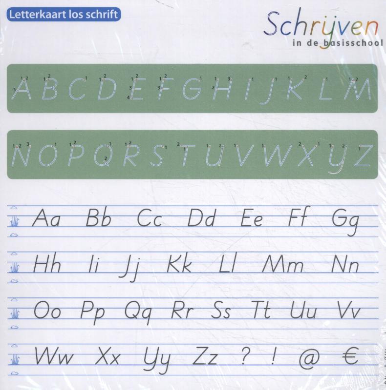 Schrijven in de basisschool 3e editie los schrift letter-/cijferkaart(10 ex)