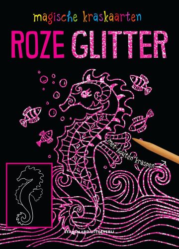 Magische kraskaarten: roze glitter