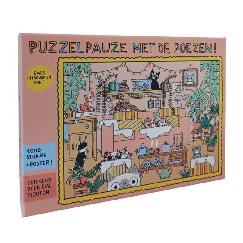 Eva's introvertenpret: Puzzelpauze met de poezen!