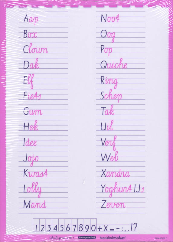 Schrift Letterkaart groep 4/5 (25 ex)