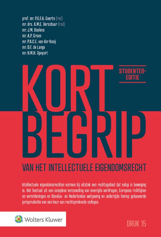 Kort begrip van het intellectuele eigendomsrecht Studenteneditie