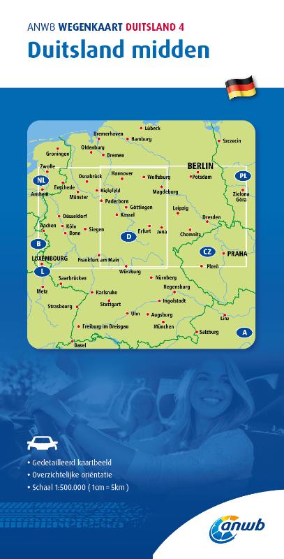 ANWB Wegenkaart 4.Duitsland Midden