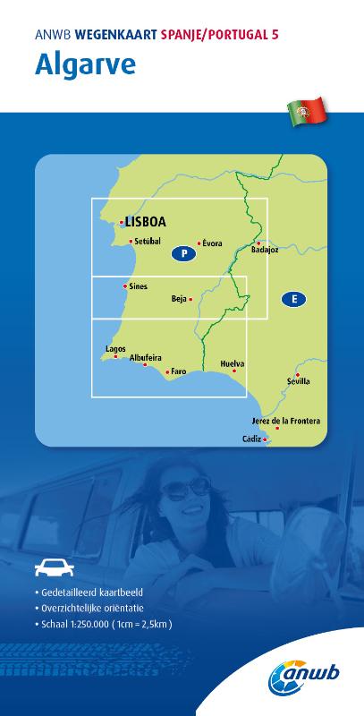 ANWB*Wegenkaart Spanje/Portugal 5. Algarve