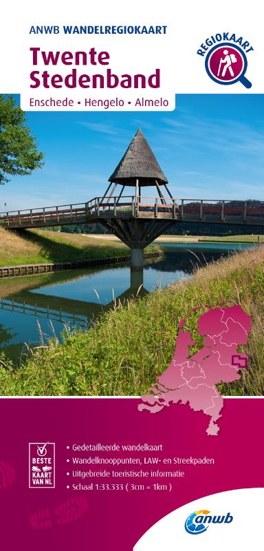 Wandelregiokaart Twente Stedenband / Enschede, Hengelo, Almelo