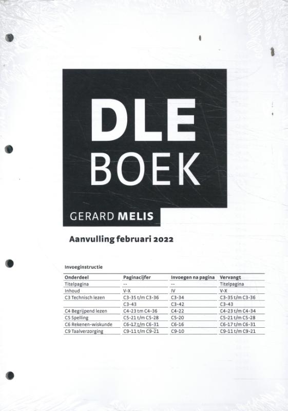 DLE Boek: aanvulling februari 2022