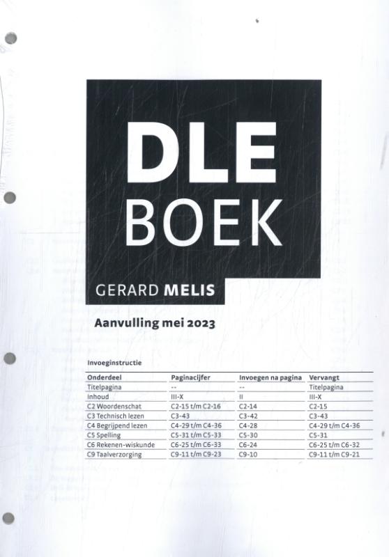 DLE Boek: aanvulling mei 2023