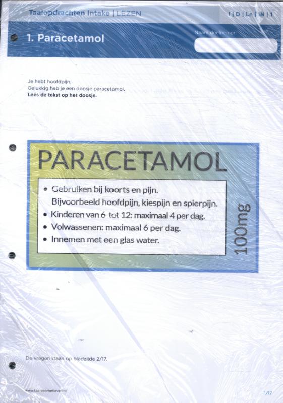 Taalopdrachten Intake Instroom - Dagelijks leven