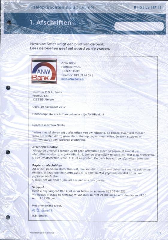 1F - Dagelijks leven