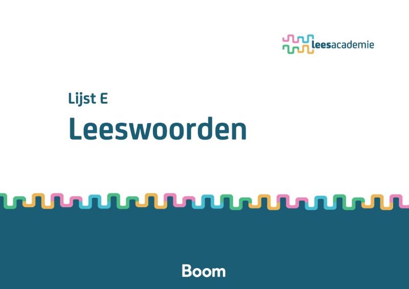 Leeswoordenlijst: Pakket E