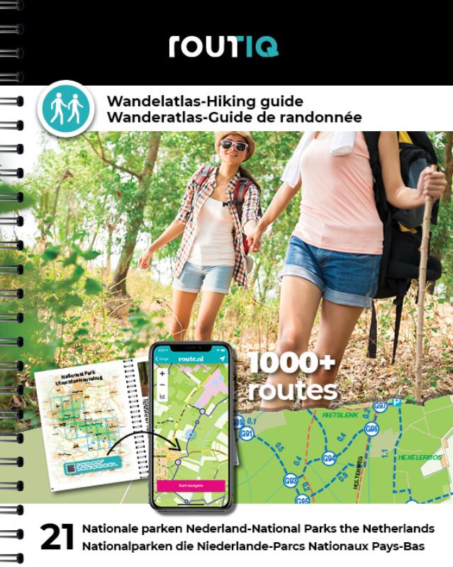 Routiq Wandelatlas Nederland - Wandelroutes in 21 nationale parken