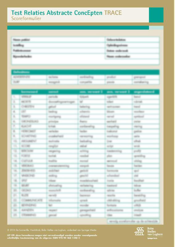 Test Relaties Abstracte ConcEpten TRACE