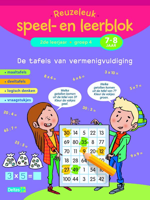 De tafels van vermenigvuldiging; 2de leerjaar; Groep 4; 7-8 jaar
