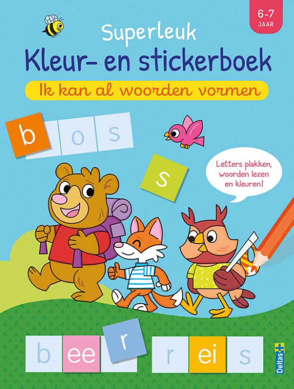 Superleuk kleur- en stickerboek - Ik kan al woorden vormen (6-7 j.)