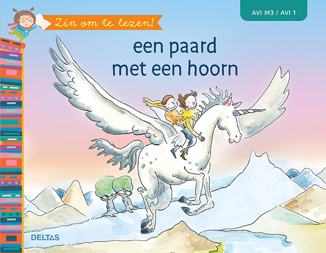 Een paard met een hoorn