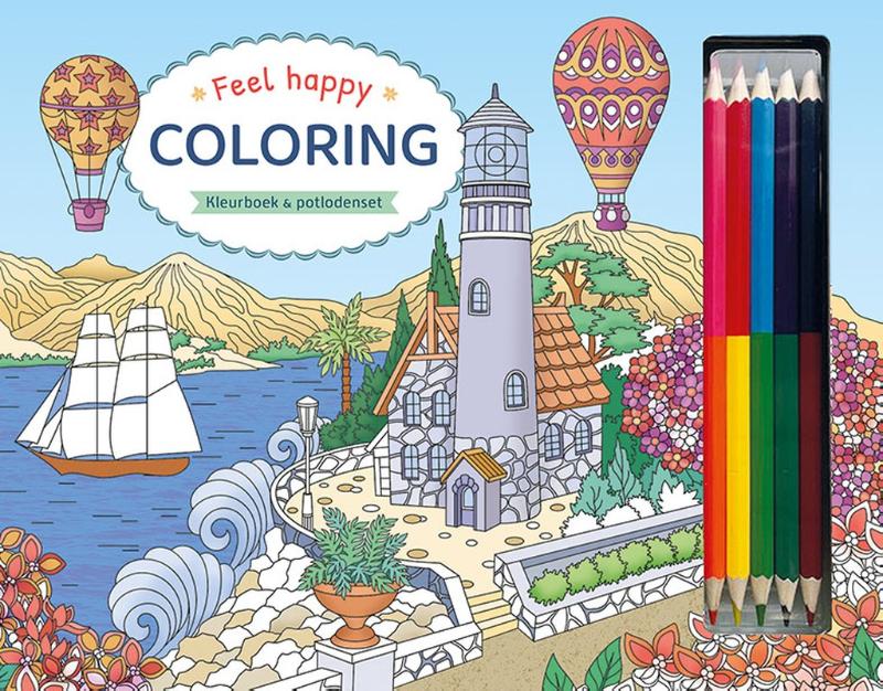 Feel Happy Coloring - Kleurboek & potlodenset