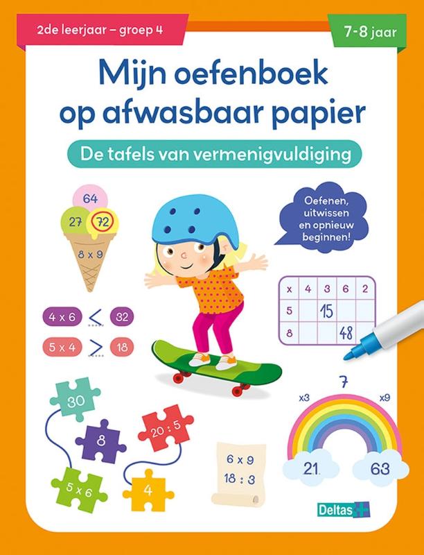 De tafels van vermenigvuldiging 7-8 jaar