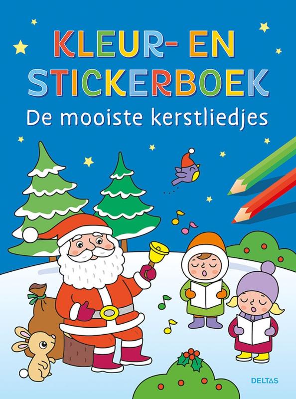 Kleur- en stickerboek Kerstliedjes