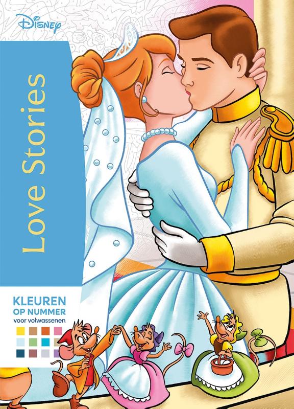 Disney Love stories - Kleuren op nummer voor volwassenen