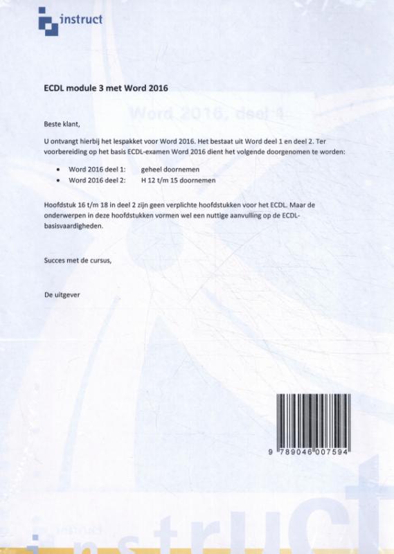 ECDL mod.3, Word2016