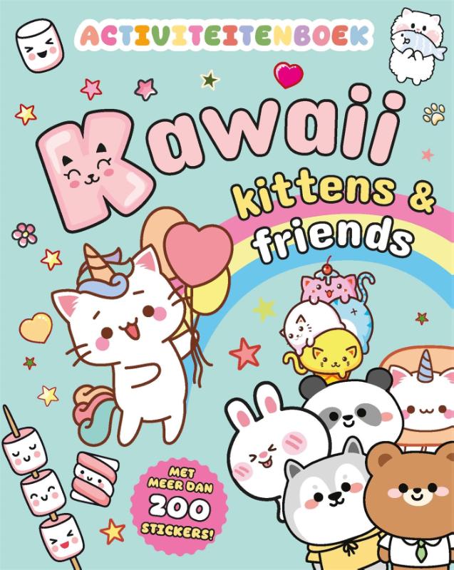 Kawaii kittens & friends activiteitenboek