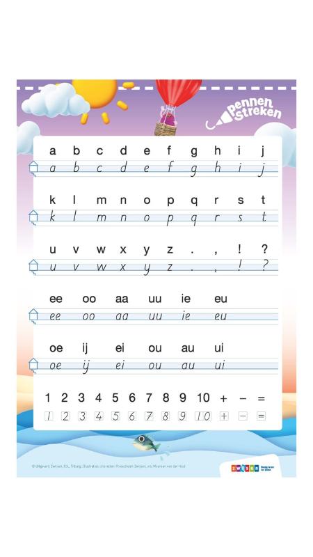 letterkaart blokschrift (set 10 ex)