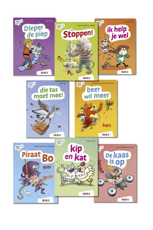 Pakket AVI strips groep 3 en 4 (8 titels)