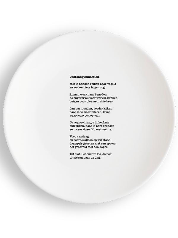 Porseleinen ontbijtbordje Ochtendgymnastiek set van 2
