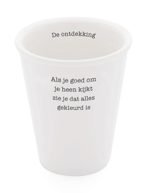 Porseleinen beker 'De ontdekking' set van 2