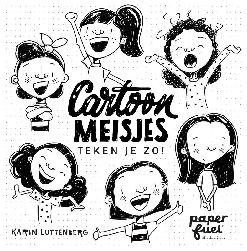 Cartoonmeisjes teken je zo!
