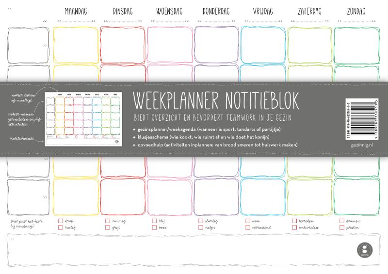 Weekplanner notitieblok