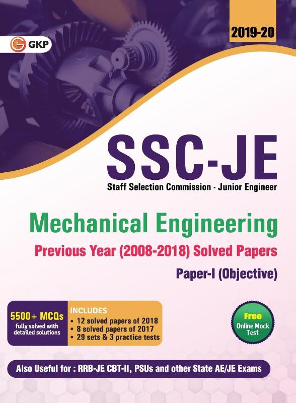 SSC JE Mechanical Engineering for Junior Engineers Previous Year Solved Papers (2008-18), 2018-19 for Paper I