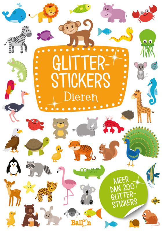 Glitterstickers Dieren