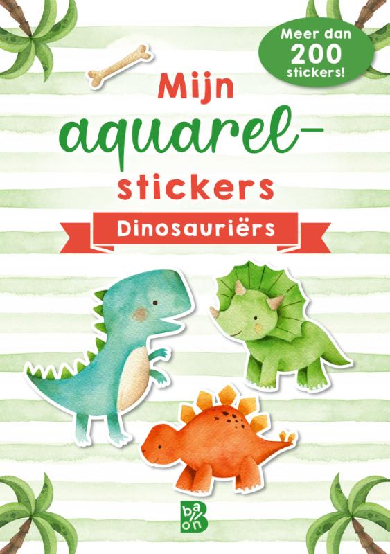 Mijn aquarelstickers dinosauriërs