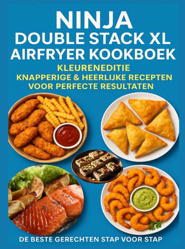 Ninja Double Stack XL Airfryer Kookboek – Kleureneditie Knapperige & Heerlijke Recepten voor Perfecte Resultaten – De Beste Gerechten Stap voor Stap