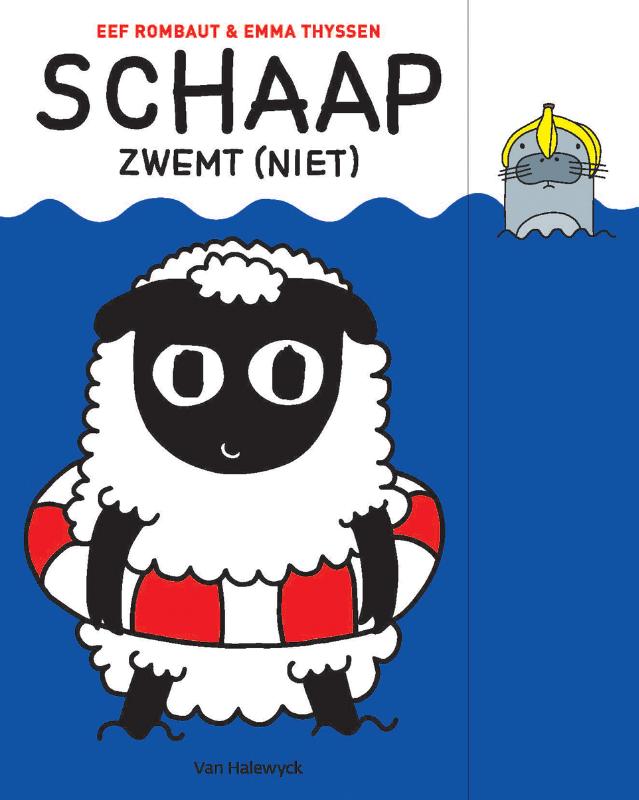 Schaap zwemt (niet