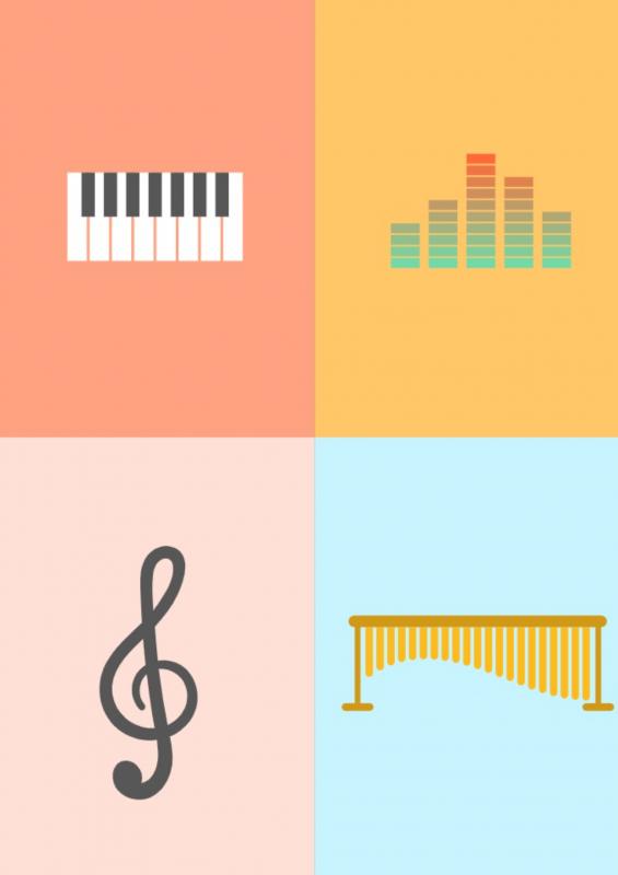 Notenbalken Leeg Notitieboek (A4) Zachte kaft- Colourful- Allets comfort