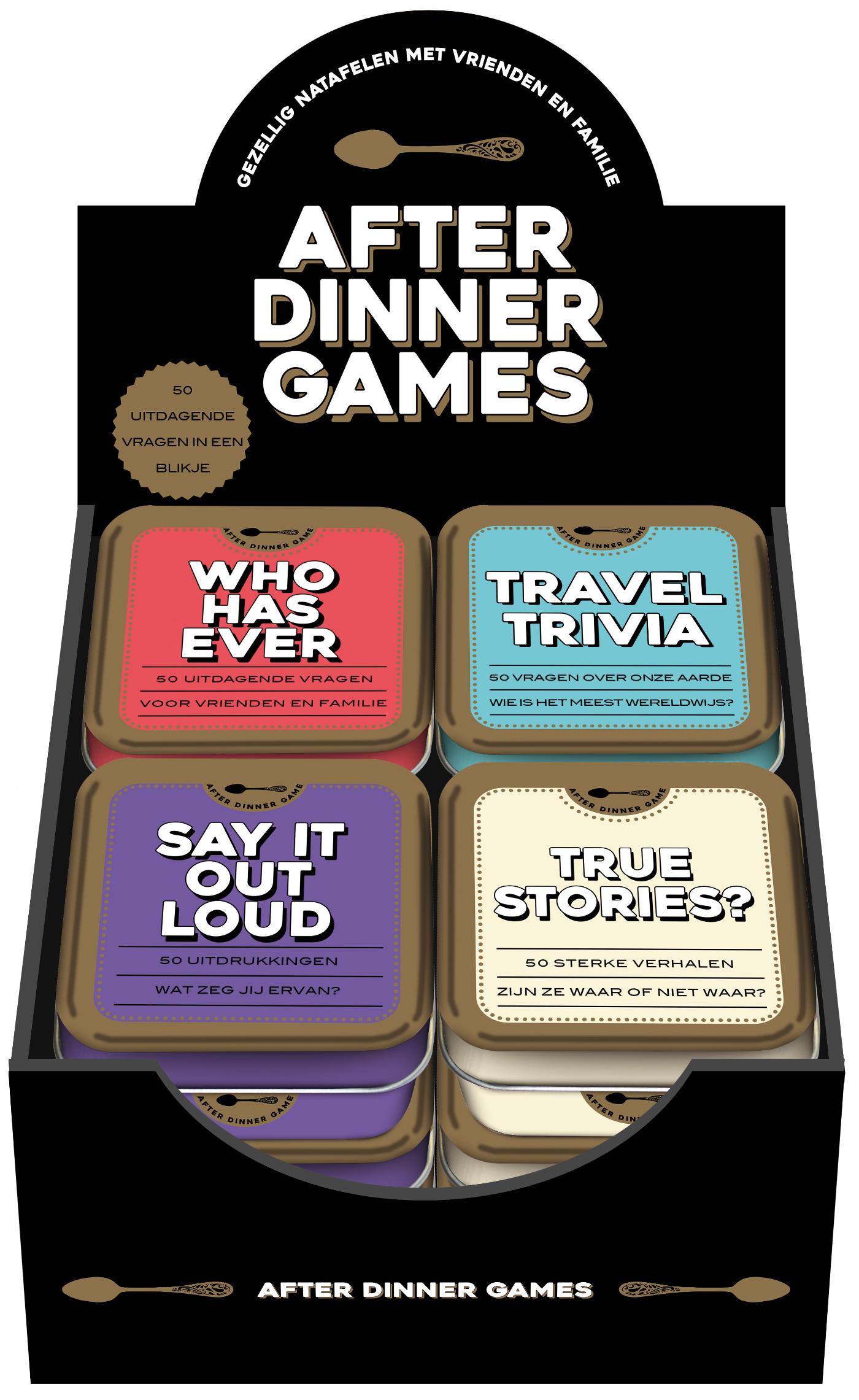 Display After dinner games- 4T x 3 ex.