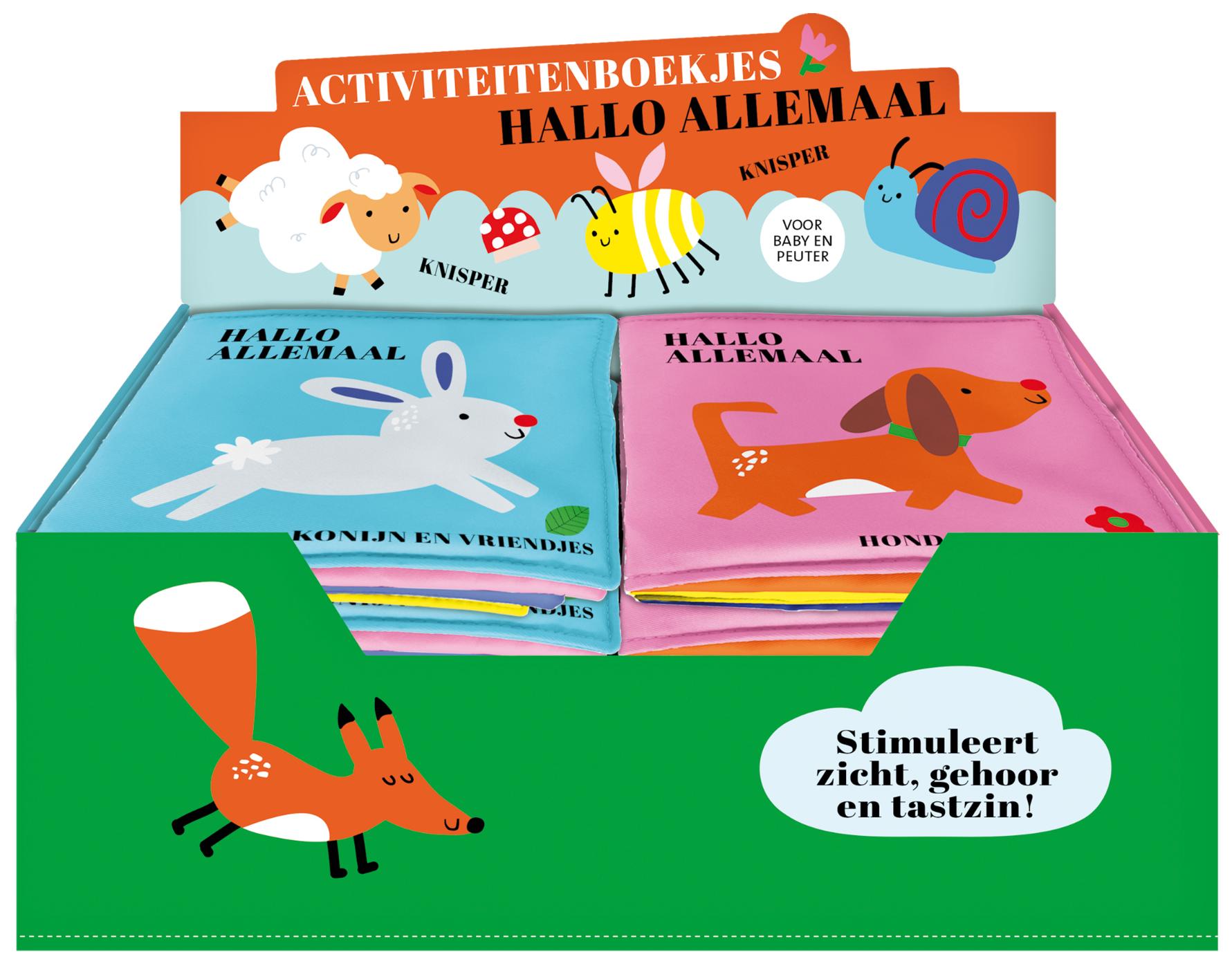 Display Hallo allemaal activiteitenboekjes 2 x 5 ex.