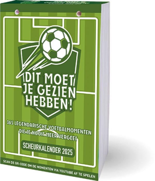365 onvergetelijke voetbalmomenten scheurkalender - 2025